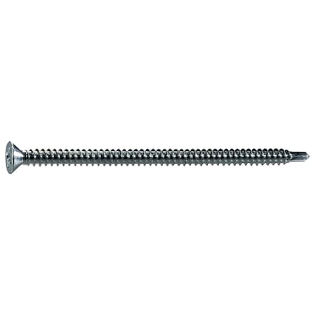 Midwest Fastener Self-Drilling Screw, #8 x 3 in, Zinc Plated Steel Flat Head Phillips Drive, 50 PK 55238